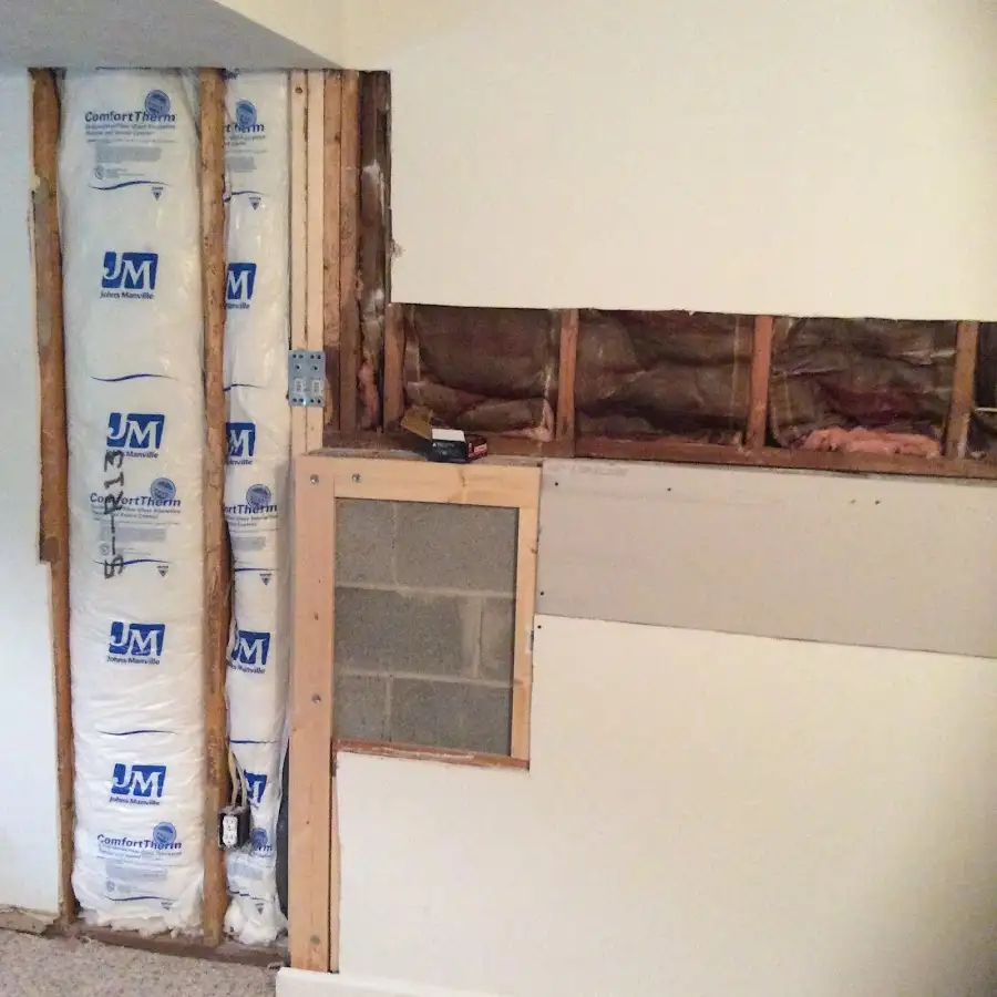 Wall insulation replacement during Contents Cleaning & Restoration in Farmington